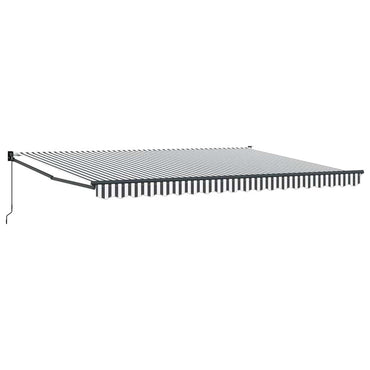 vidaXL Markise Einziehbar Anthrazit und Weiß 4,5x3 m Stoff & Aluminium