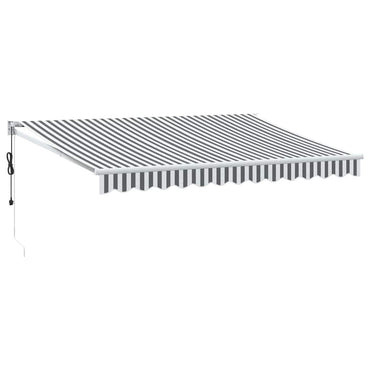 vidaXL Markise Einziehbar Anthrazit & Weiß 3,5x2,5 m Stoff & Aluminium