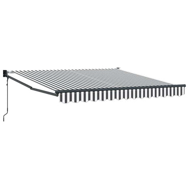 vidaXL Markise Einziehbar Anthrazit und Weiß 3x2,5 m Stoff & Aluminium