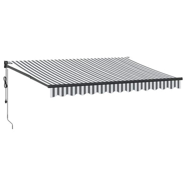 vidaXL Markise Einziehbar Anthrazit & Weiß 3,5x2,5 m Stoff & Aluminium