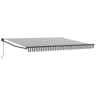 vidaXL Store banne rétractable anthracite et blanc 4x3 m Tissu et aluminium