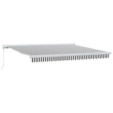 vidaXL Markise Einziehbar Anthrazit und Weiß 4x3 m Stoff und Aluminium
