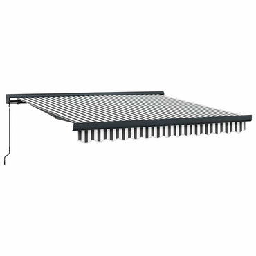 vidaXL Markise Einziehbar Anthrazit und Weiß 3x2,5 m Stoff & Aluminium
