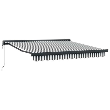 vidaXL Markise Einziehbar Anthrazit und Weiß 3x2,5 m Stoff & Aluminium