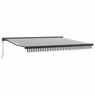 vidaXL Markise Einziehbar Anthrazit und Weiß 4x3 m Stoff und Aluminium