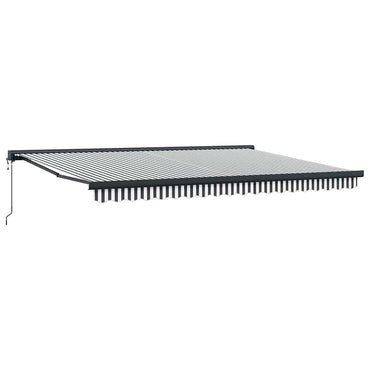 vidaXL Store Banne Rétractable Anthracite et Blanc 4,5x3 m Tissu et Aluminium