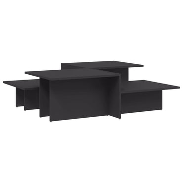 vidaXL Tables basses 2 pcs Gris Bois d'ingénierie