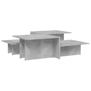vidaXL Tables basses 2 pcs Gris béton Bois d'ingénierie