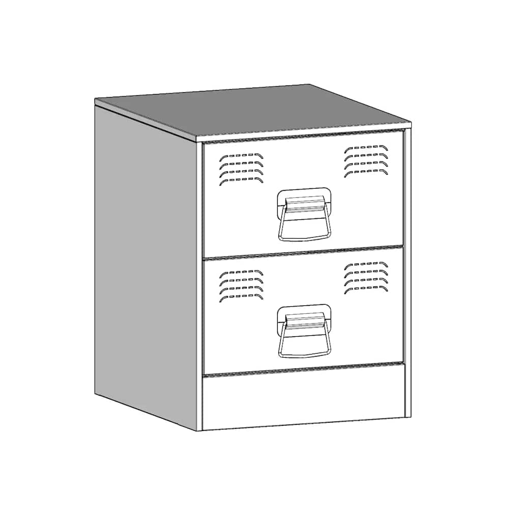 Nachttisch Anthrazit 34,5x39x44 cm Stahl