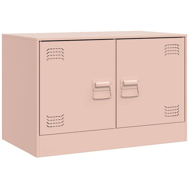 vidaXL Meuble TV rose 67x39x44 cm Acier