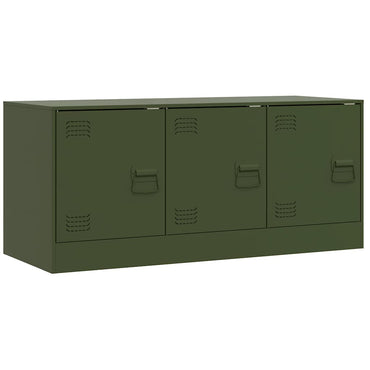 Meuble TV vidaXL vert olive 99x39x44 cm acier