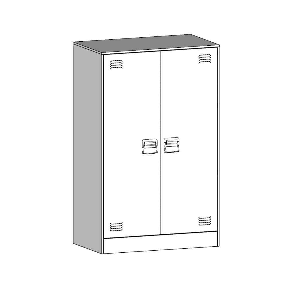 Sideboard Weiß 67x39x107 cm Stahl