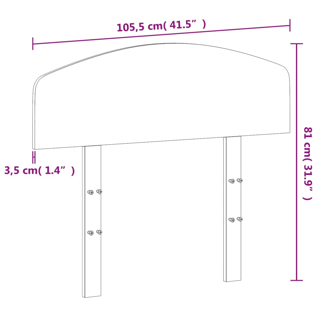 vidaXL Kopfteil Wachsbraun 100 cm Massivholz Kiefer