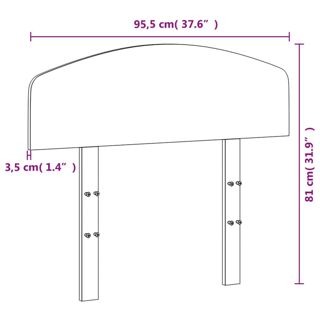 vidaXL Kopfteil 90 cm Massivholz Kiefer