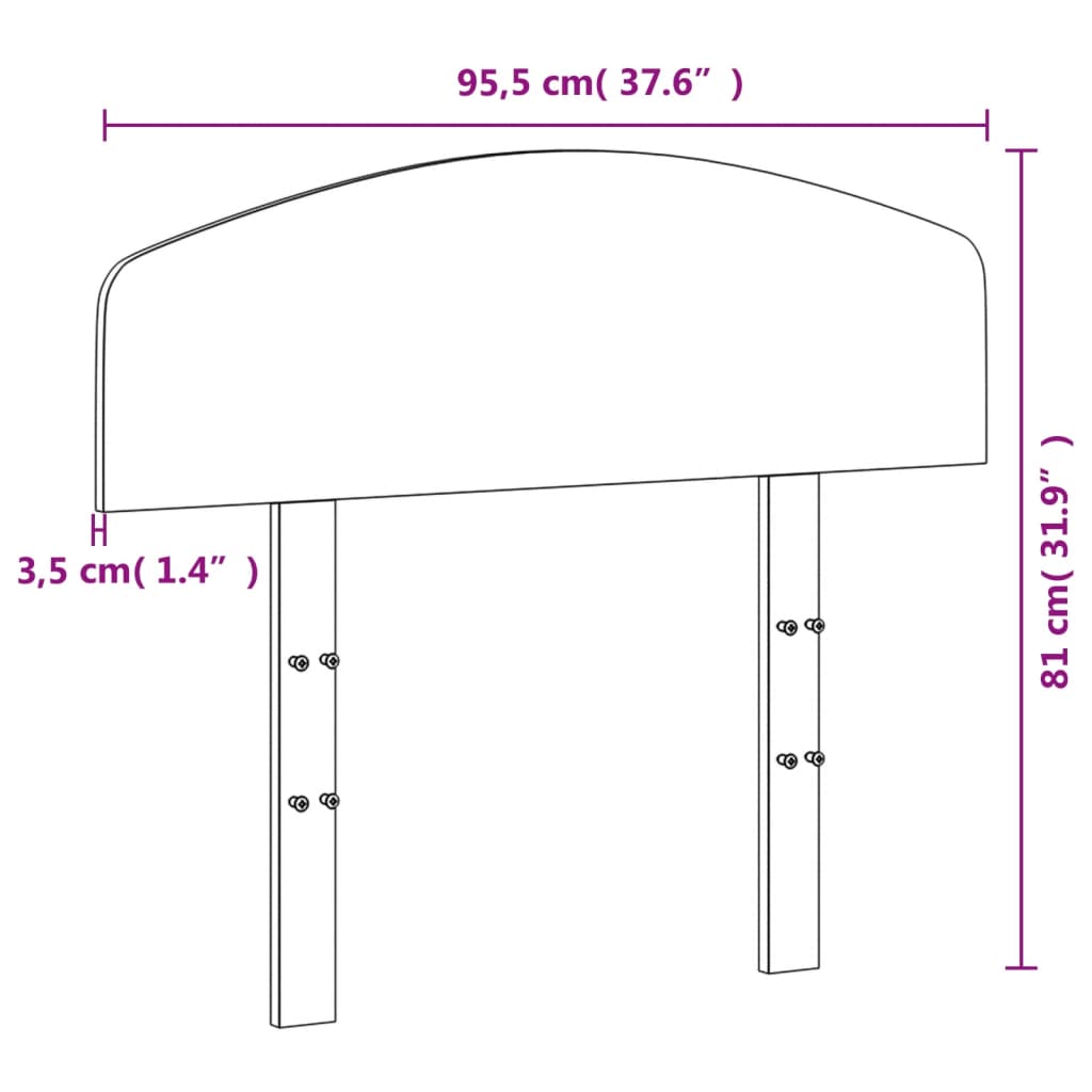 vidaXL Kopfteil Weiß 90 cm Massivholz Kiefer