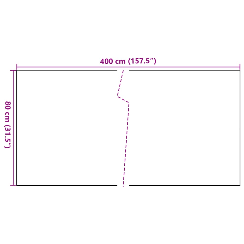 vidaXL Balkon-Sichtschutz Braun und Schwarz 400x80 cm Poly Rattan