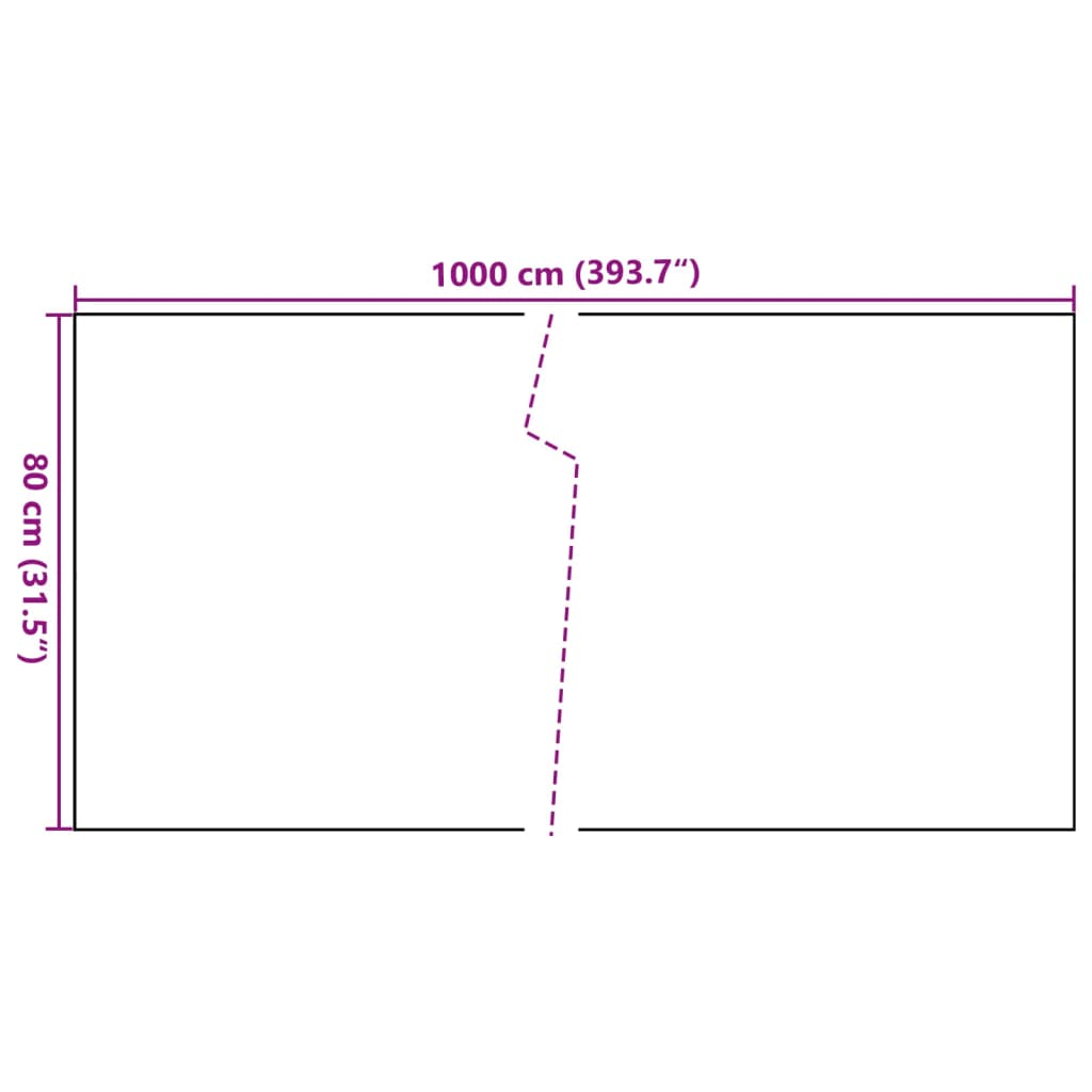 vidaXL Balkon-Sichtschutz Braun und Schwarz 1000x80 cm Poly Rattan