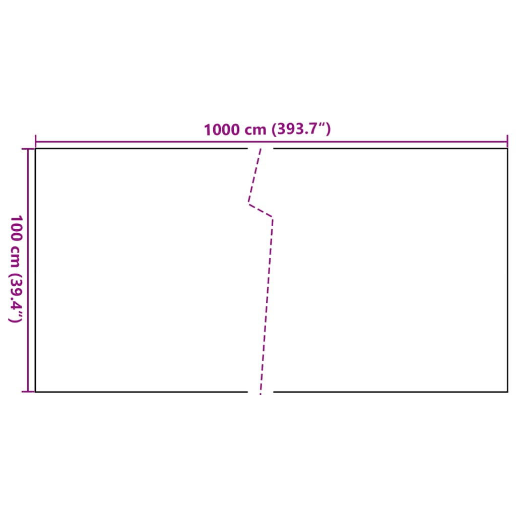 vidaXL Balkon-Sichtschutz Braun und Schwarz 1000x100 cm Poly Rattan