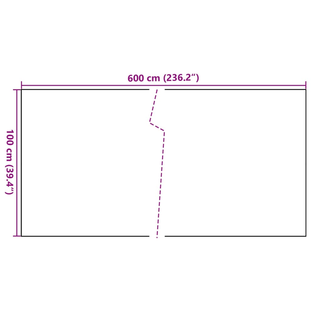 vidaXL Balkon-Sichtschutz Hellbraun 600x100 cm Poly Rattan