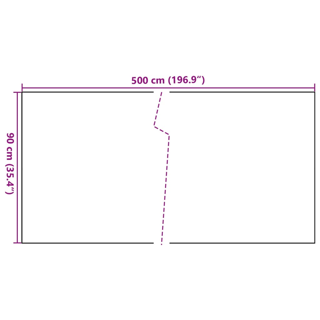 vidaXL Balkon-Sichtschutz Schwarz 500x90 cm Poly Rattan