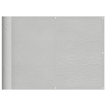 vidaXL Balkon-Sichtschutz Hellgrau 75x400 cm 100 % Polyester-Oxford