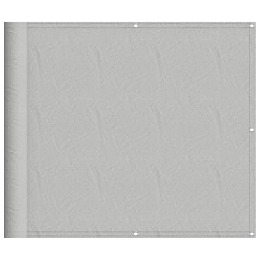 vidaXL Balkon-Sichtschutz Hellgrau 90x600 cm 100 % Polyester-Oxford