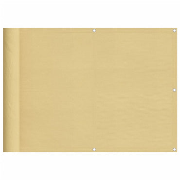 vidaXL Balkonsichtschutz Sandfarben 75x300 cm 100 % Polyester-Oxford