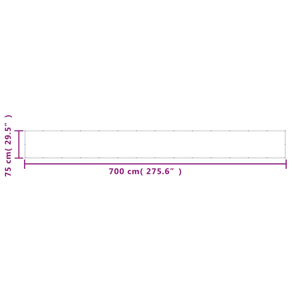 vidaXL Balkonsichtschutz Sandfarben 75x700 cm 100 % Polyester-Oxford