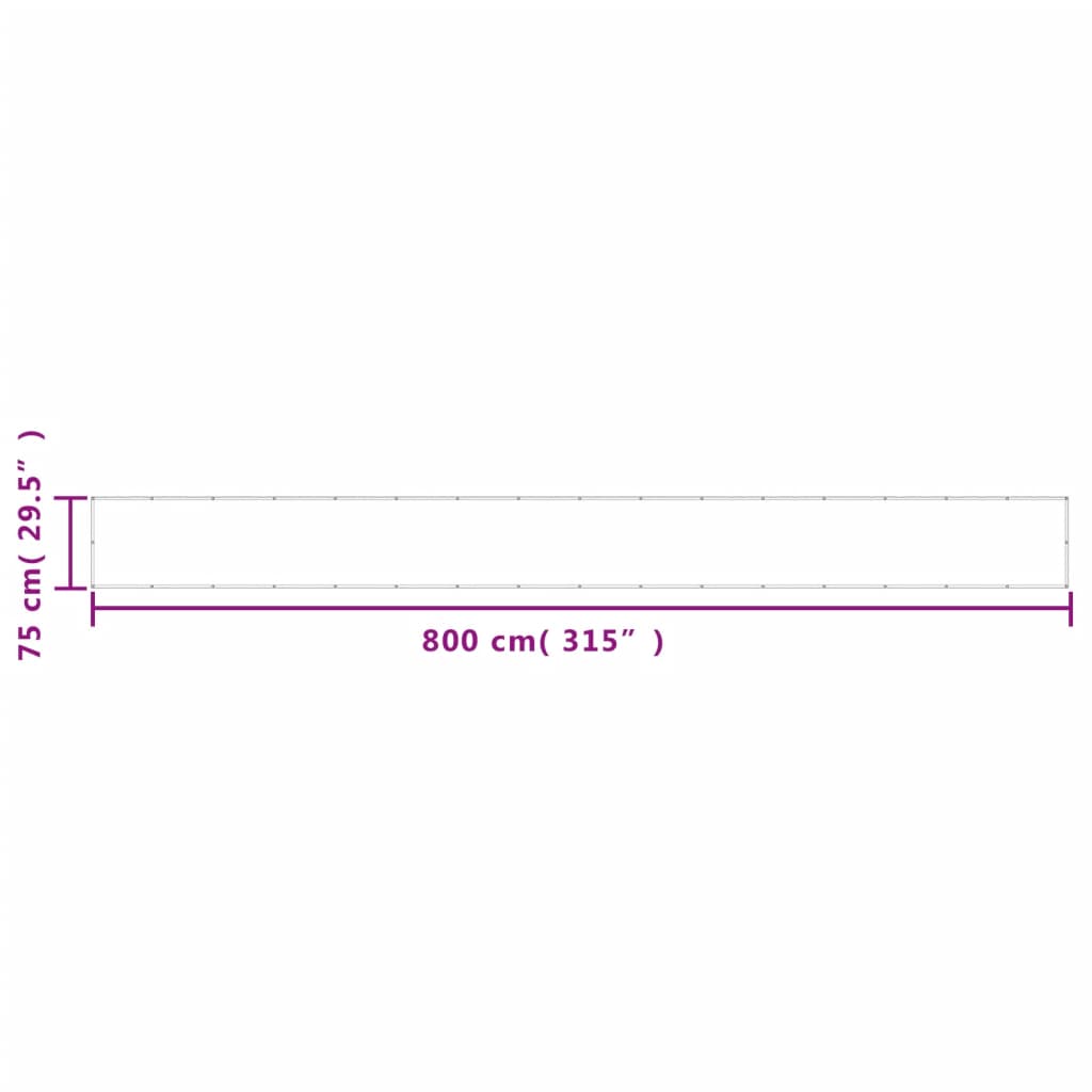 vidaXL Brise-vue de balcon Sable 75x800 cm 100 % polyester Oxford