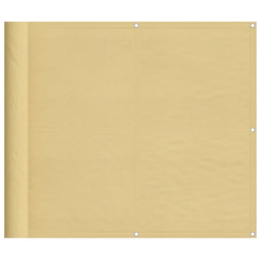 vidaXL Balkon-Sichtschutz Sandfarben 90x600 cm 100% Polyester-Oxford