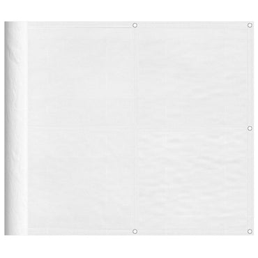 vidaXL Balkon-Sichtschutz Weiß 90x800 cm 100 % Polyester-Oxford