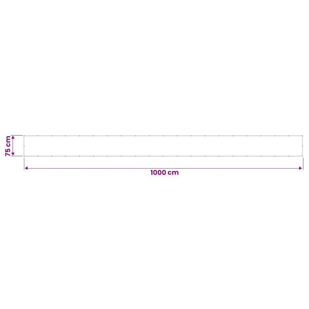 vidaXL Balkon-Sichtschutz Beige 75x1000 cm 100 % Polyester-Oxford