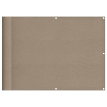 vidaXL Balkon-Sichtschutz Taupe 75x800 cm 100 % Polyester-Oxford