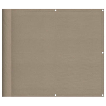 vidaXL Balkon-Sichtschutz Taupe 90x1000 cm 100 % Polyester-Oxford