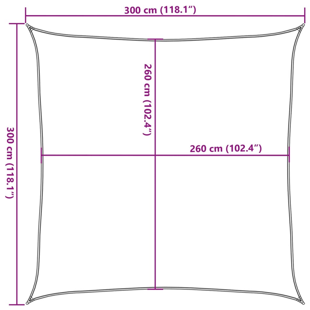 vidaXL Sonnensegel Sandfarbe 3x3 m 100% Polyester Oxford