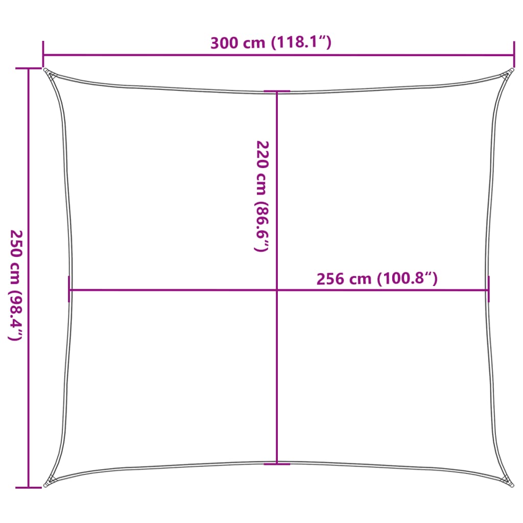 vidaXL Sonnensegel Sandfarbe 3x2,5 m 100% Polyester Oxford