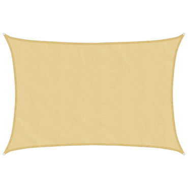 vidaXL Sonnensegel Sandfarbe 4x3 m 100% Polyester Oxford