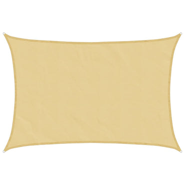 vidaXL Sonnensegel Sandfarbe 5x3 m 100% Polyester Oxford