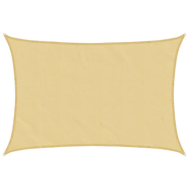 vidaXL Sonnensegel Sandfarbe 6x5 m 100% Polyester Oxford