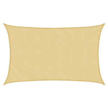 vidaXL Sonnensegel Sandfarbe 8x5 m 100% Polyester Oxford