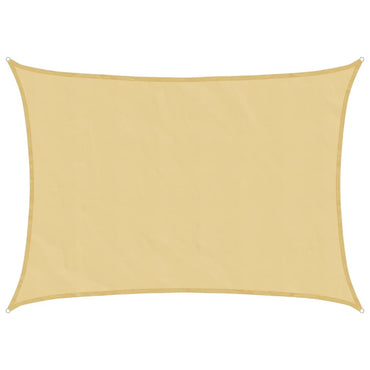 vidaXL Sonnensegel Sandfarbe 8x6 m 100% Polyester Oxford