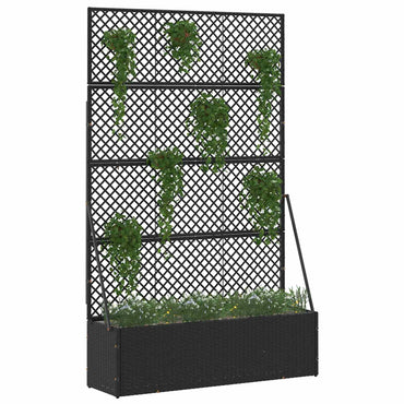 vidaXL Garten-Pflanzgefäß Schwarz 105 x 30 x 170 cm Metall