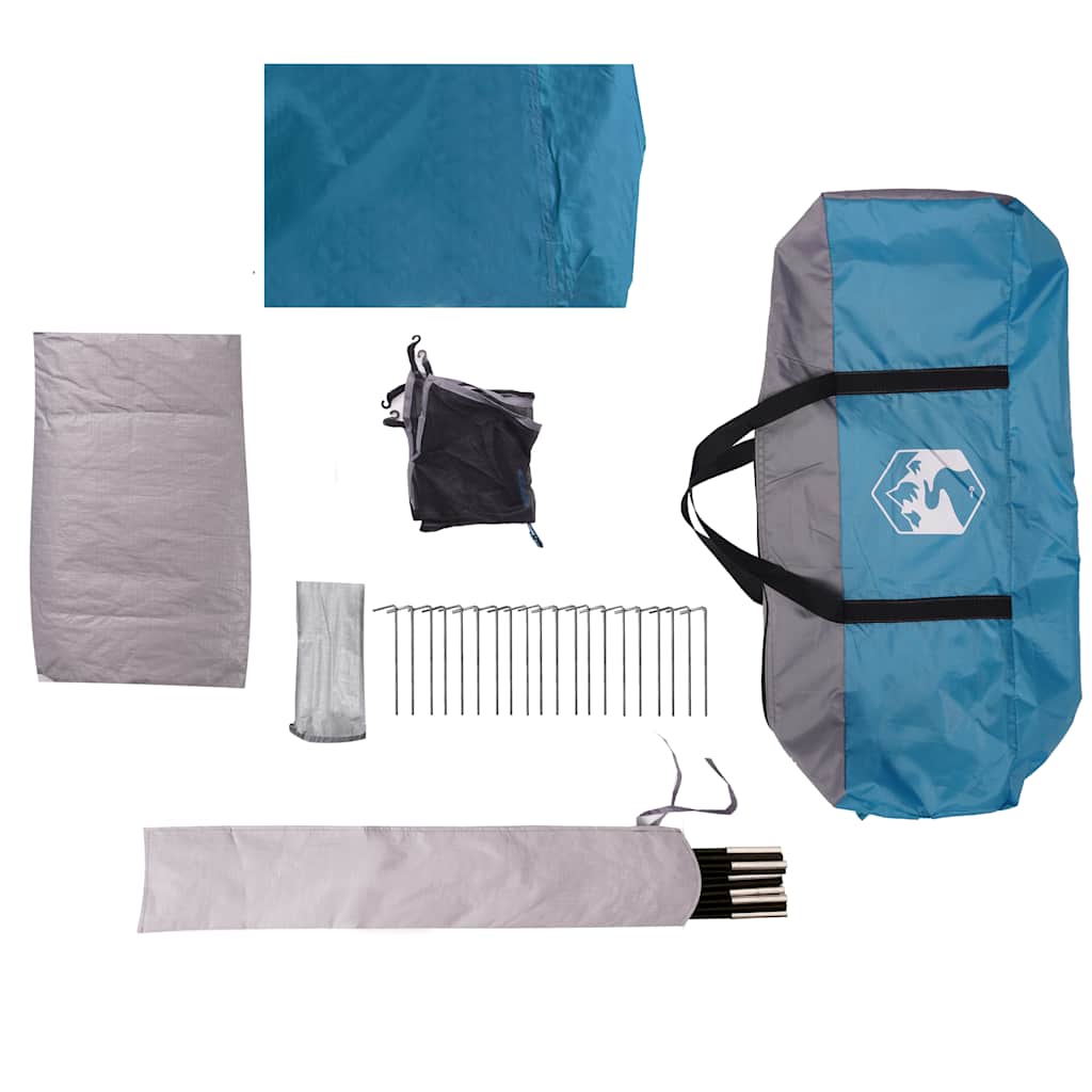 vidaXL Kuppel-Familienzelt 6 Personen Blau Wasserdicht