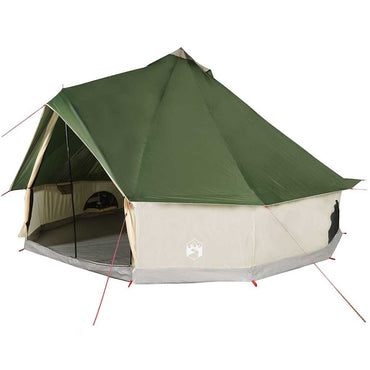 vidaXL Tipi-Familienzelt 12 Personen Grün Wasserdicht