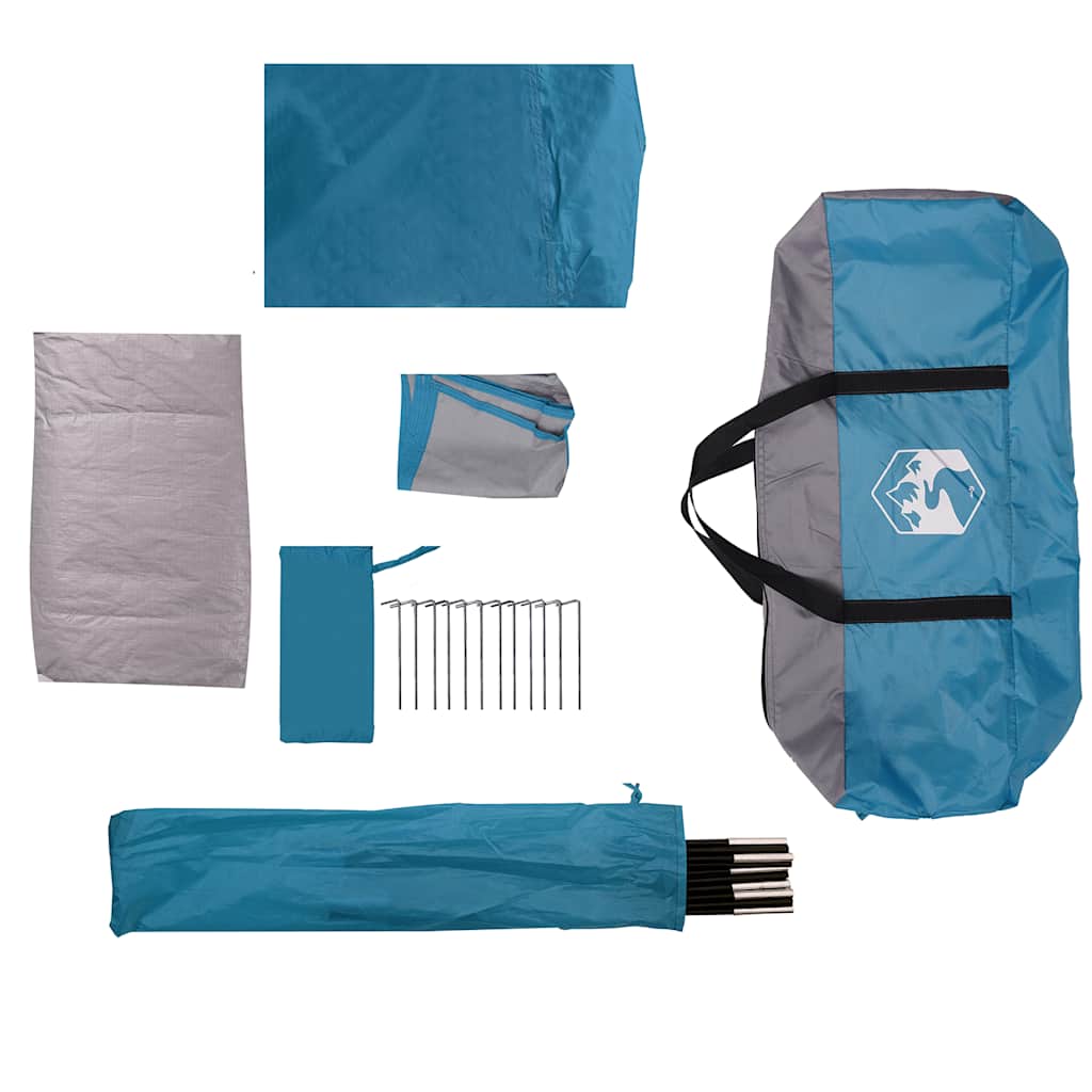 vidaXL Kuppel-Familienzelt 6 Personen Blau Wasserdicht