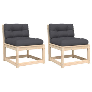 vidaXL Canapés de jardin avec coussins 2 pcs Bois de pin massif