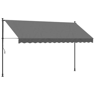 vidaXL Markise Einziehbar Anthrazit 350x150 cm Stoff und Stahl