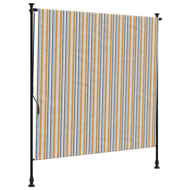 vidaXL Außenrollo Gelb und Weiß 200x270 cm Stoff und Stahl