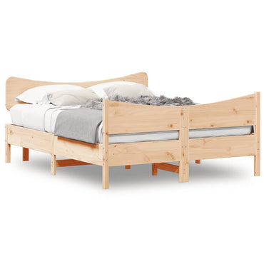 vidaXL Massivholzbett ohne Matratze 150x200 cm Kiefernholz