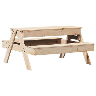 vidaXL Table de pique-nique avec bac à sable pour enfants en pin massif